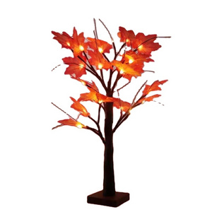 LED Tree Lamp DIY Artificial Tree Lamp with Maple Leaves Fairy Light