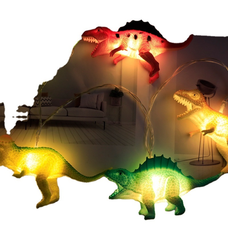 LED Dinosaur String Lights Innovative Children's Toys Decorative Ornaments Lighting Holiday Gifts Battery Box String Lights