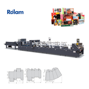 Folding Gluing Machine with 3 Guns Cold Glue System High Speed Automatic Crash Lock Bottom Folder Gluer