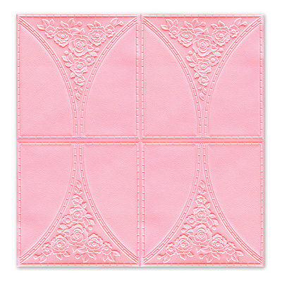 Hot Sale Pink Emboss Wallpaper 3d Pe Foam Self  Adhesive Wall Stickers 3d Home Decoration