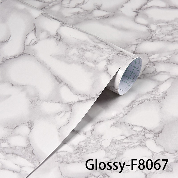 white marble  peel and stick wall paper marble tile wall sticker waterproof thickened wallpaper home decoration