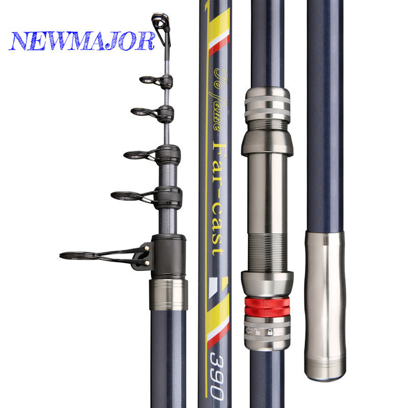 NEWMAJOR Telescopic Fishing 3.6m 3.9m 4.2m 4.5m 5.4m Throwing Surfcasting Pole Telescopic Portable Remove Seat Sea Fishing rod