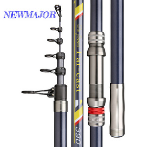 NEWMAJOR Telescopic Fishing 3.6m 3.9m 4.2m 4.5m 5.4m Throwing Surfcasting Pole Telescopic Portable Remove Seat Sea Fishing rod