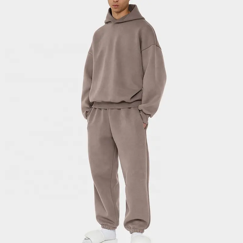 High Quality Cotton Tracksuit Oversized Essential Custom  Sweatsuit Heavyweight Blank Customized Sweatpants And Hoodie Sets