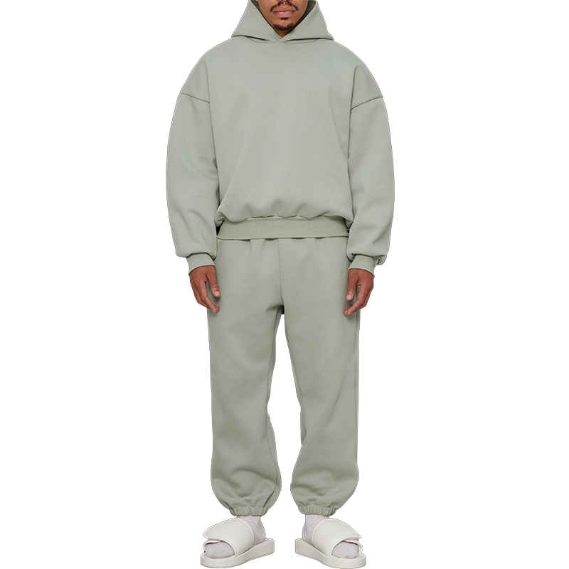 High Quality Cotton Tracksuit Oversized Essential Custom  Sweatsuit Heavyweight Blank Customized Sweatpants And Hoodie Sets