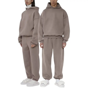 High Quality Cotton Tracksuit Oversized Essential Custom  Sweatsuit Heavyweight Blank Customized Sweatpants And Hoodie Sets