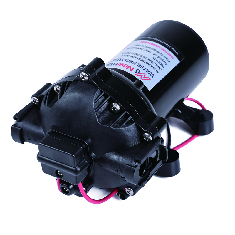 Newmao 5.5GPM 20 LPM water pump 60PSI pressure santoprene diaphragm 12V caravan boat camping irrigation water pump