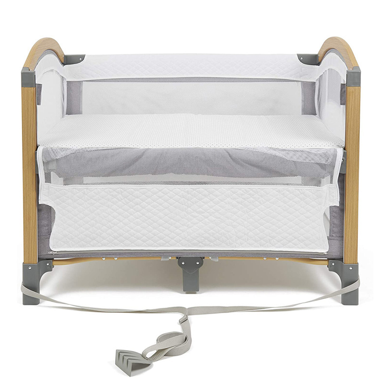 Folding Co Sleeper Travel Cot Baby Playpen  Newborn Baby Bassinet with Changing Mat and Storage Bag