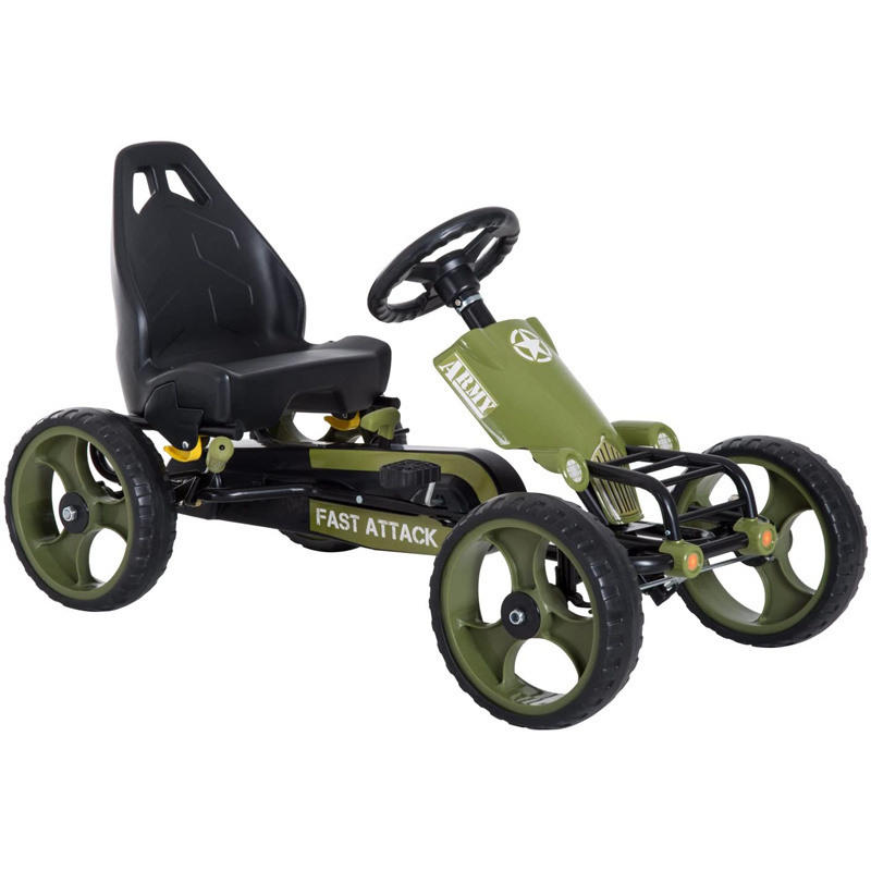 New Trend Baby army green Pedal Go Kart Licensed Children Pedal Go Kart