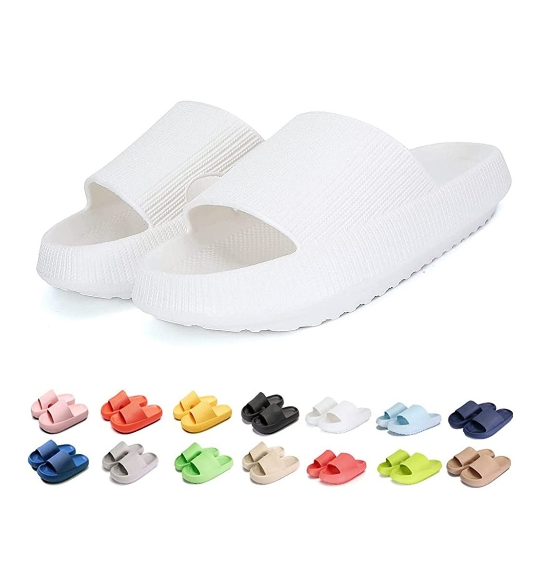 Cloud Slippers Massage Shower Super Soft Thick Soled Cloud House Slides Sandals Non-Slip Quick Drain Hole Slippers