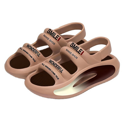 Colorful Sandal Non-slip Casual Flip-flops Slippers Thick Sole Summer Eva Pu Summer Casual Slippers Flat Slides Shoes