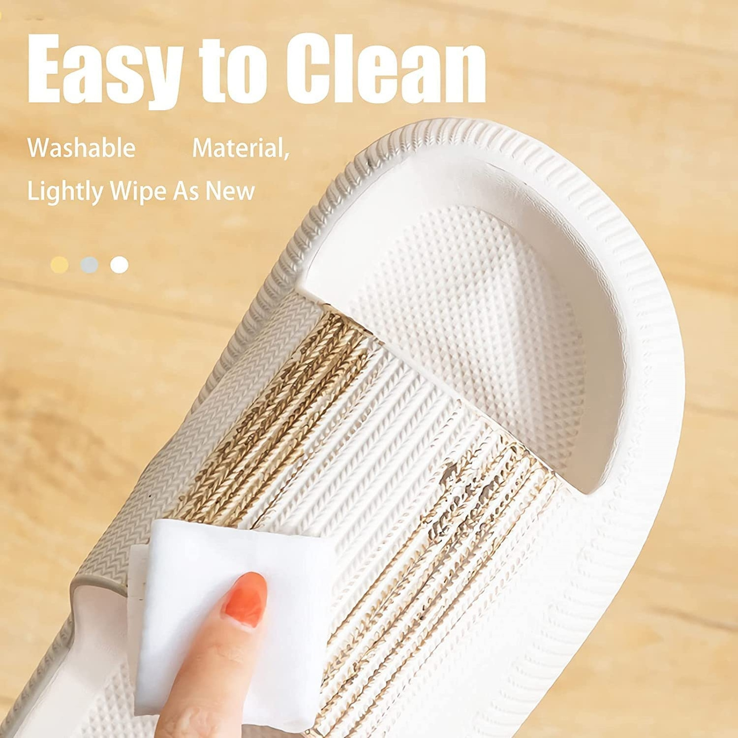 Cloud Slippers Massage Shower Super Soft Thick Soled Cloud House Slides Sandals Non-Slip Quick Drain Hole Slippers