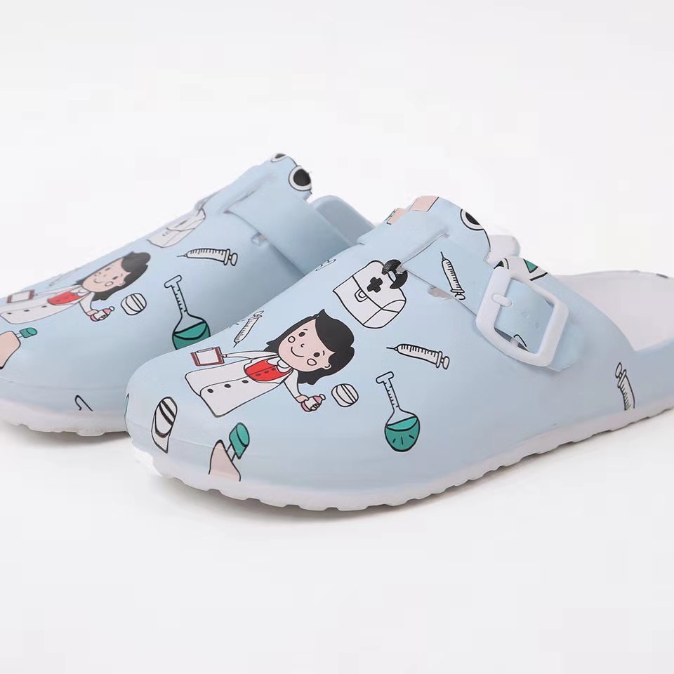 Slippers Girl's EVA Shoes Creative Cartoon Nurse Shoes Women