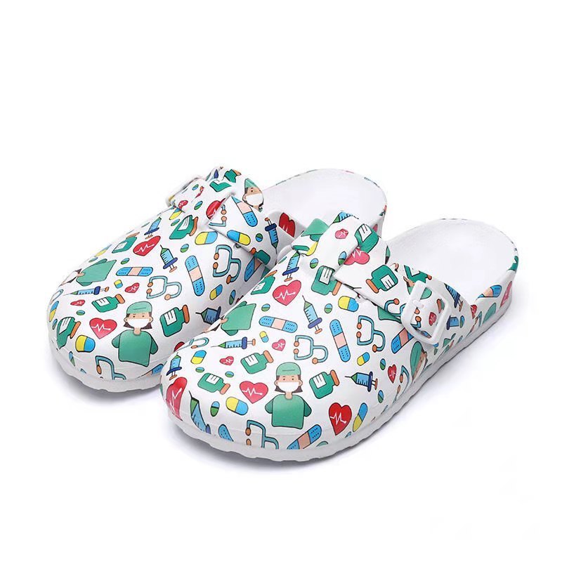 Slippers Girl's EVA Shoes Creative Cartoon Nurse Shoes Women