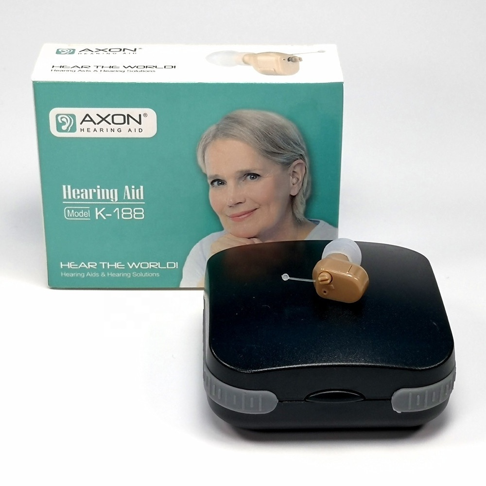 Best invisible sound amplifier for elderly and adult deaf people Axon k-188 hearing aid