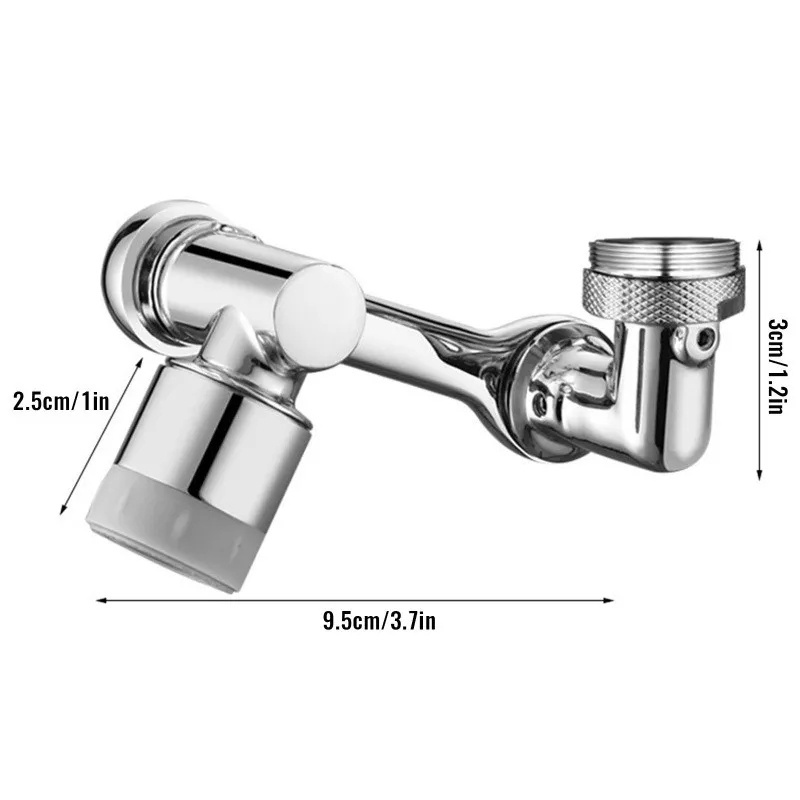 Universal Splash-proof Robotic arm 1080 Fold Rotate Faucet Universal Bubbler Kitchen Faucet For Kitchen/Bathroom/Park etc.