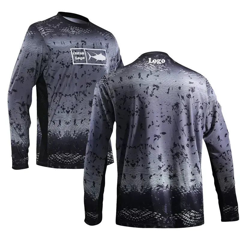 Custom Made Men's Long Sleeve Fishing Performance Shirt Anti-UV Windproof Fishing Wear UPF Fishing Shirts Mens