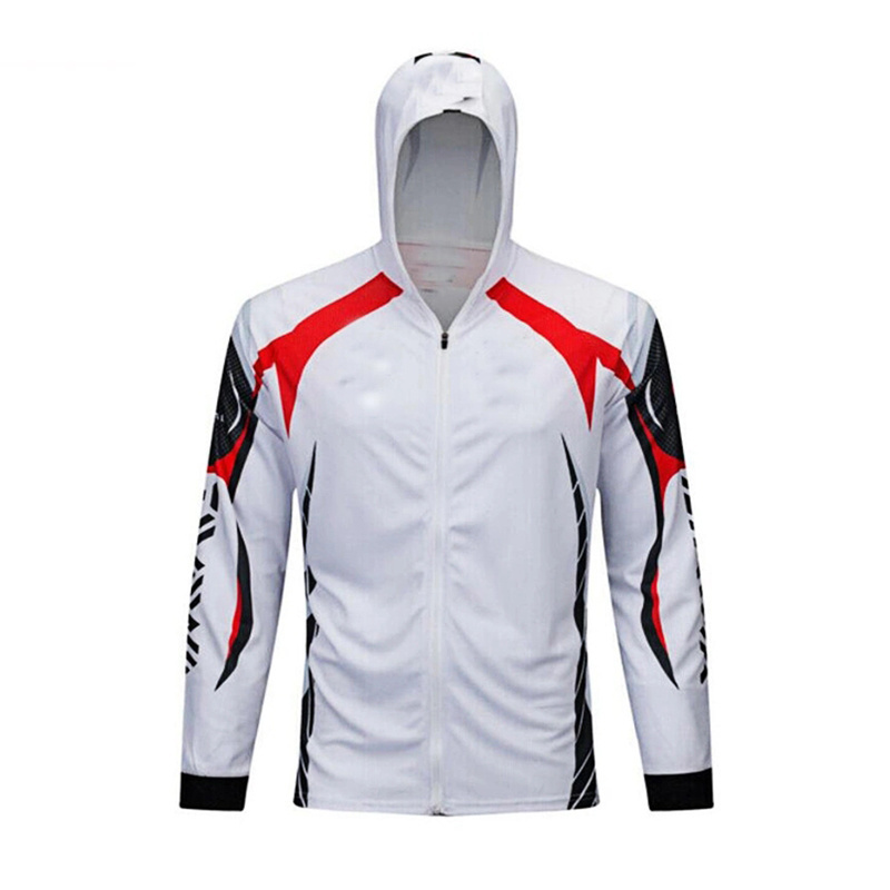 custom polyester blank upf 50 shirt fishing clothing Fishing Apparel  long sleeve t shirt with hood