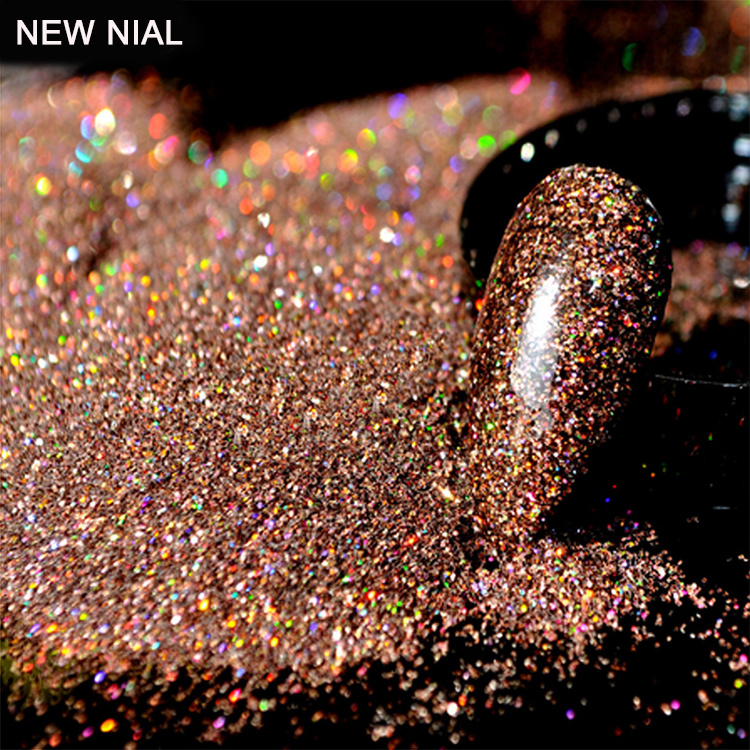 Metallic gold powder coatings paint holographic nail flake glitter acrylic powder