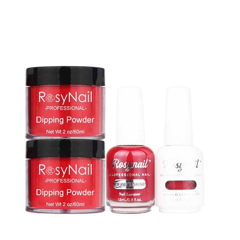 Beauty salon cheap price Asian nail supply set of soak off gel polish nail polish dipping powder 3in1  matching kit