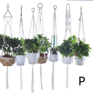 Wholesale Macrame Plant Hangers Decorative Bohemian Plant Hangers Basket Flower Pot Holder - for Indoor Outdoor Boho Home Decor