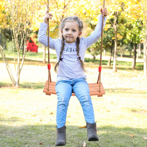 Customized Wood Tree Swing for Adult and Kids Outdoor Swing, Wooden Tree Swing Seat with Wider Adjustable Hemp Rope