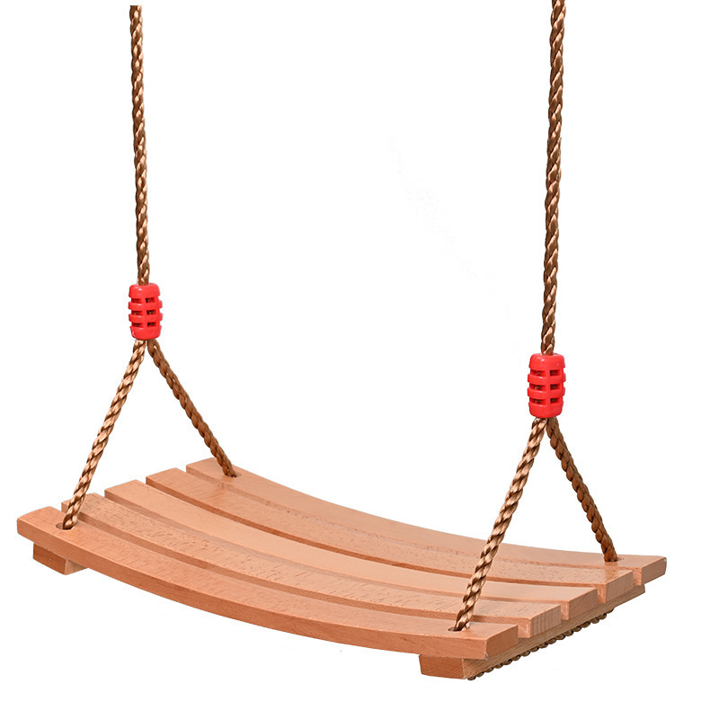 Customized Wood Tree Swing for Adult and Kids Outdoor Swing, Wooden Tree Swing Seat with Wider Adjustable Hemp Rope