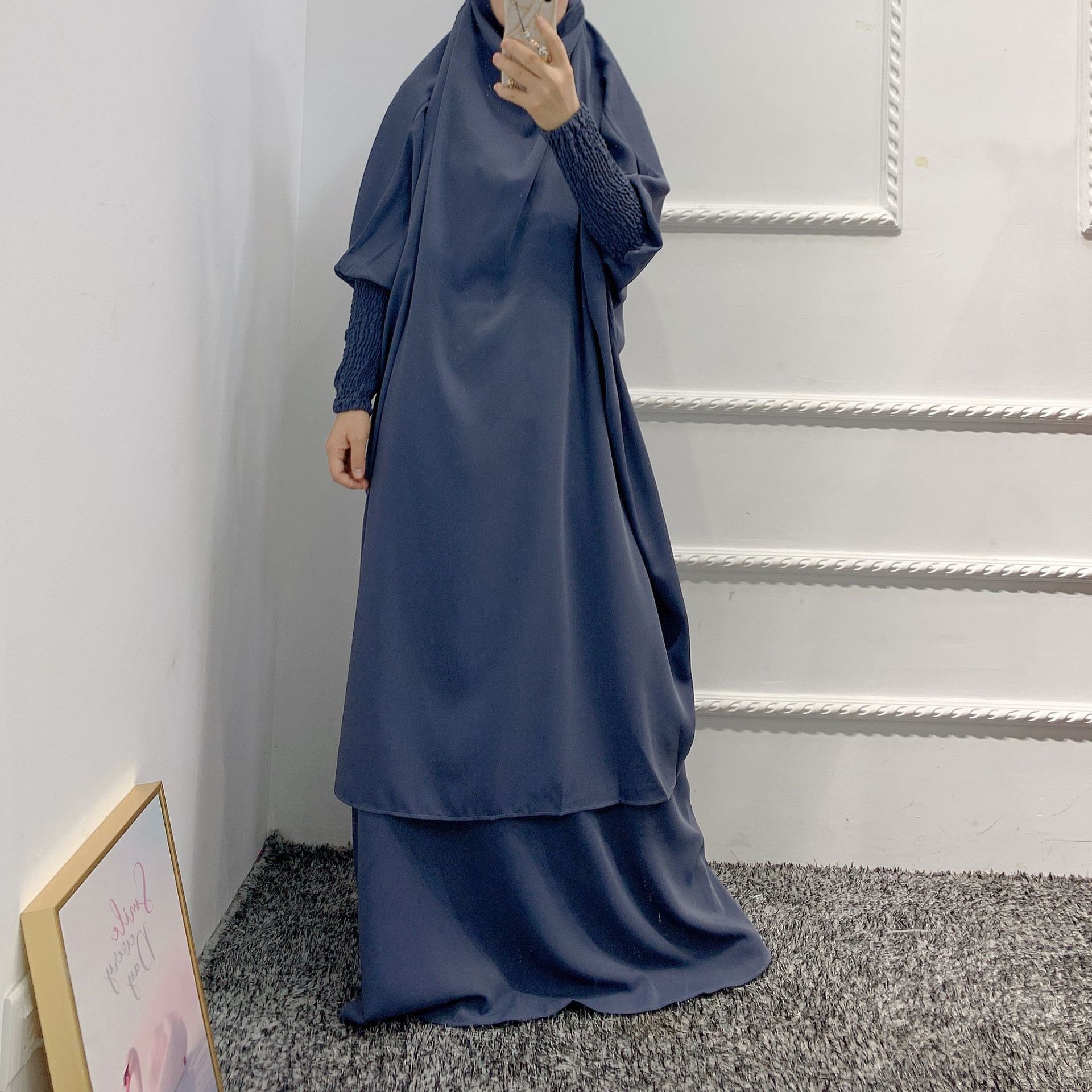 Ramadan Pray Dress New Hijab Burqa With Skirt Sets Muslim Women Prayer Dresses