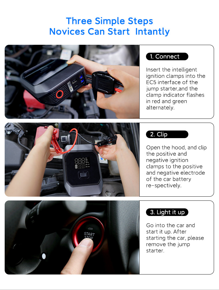 NEWO 2023 newly released  Jump starter Cordless Tire Inflator, electric car pump air compressor with powerbank