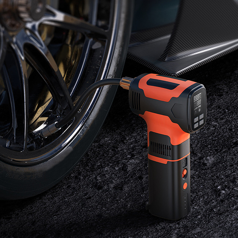 NEWO Rechargeable Tire Pump & Air Pump, with Detachable Power Bank Tyre Pressure Monitor with Keyboard Cleaning Tools 2 in 1 12