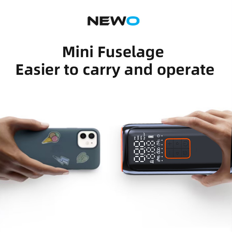 NEWO Factory Portable Wireless Tire Inflator Air Pump Air Compressor with Power Bank Function