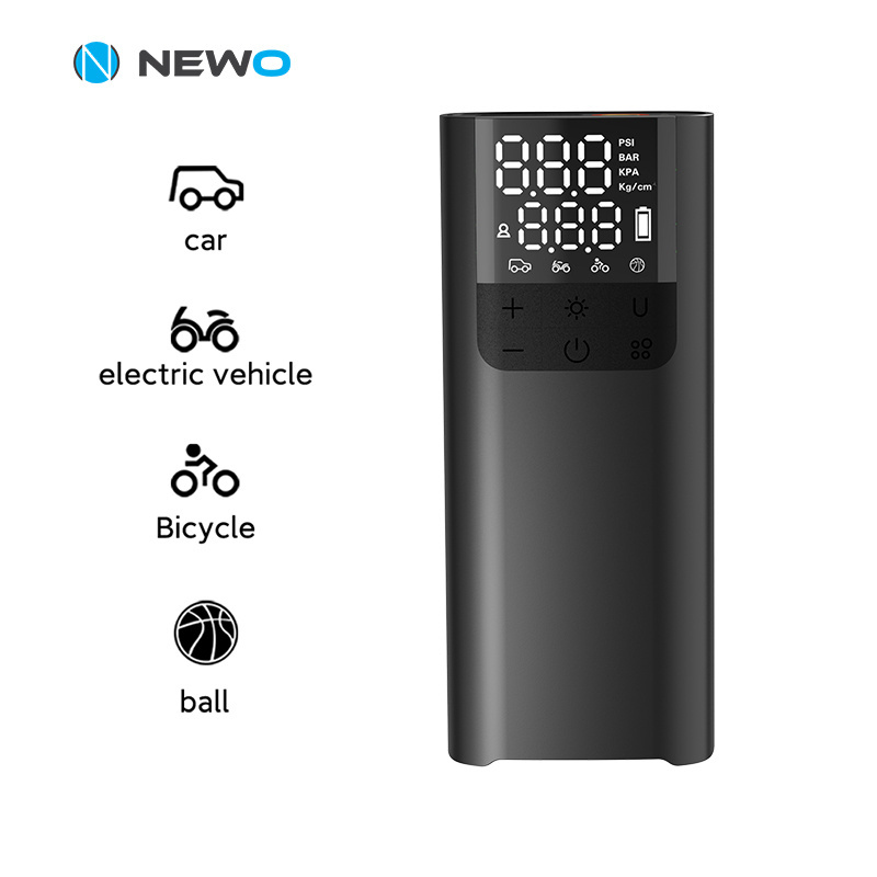 Newoautomatic Electric Digital Mini Rechargeable Cordless Cordless Bicycle Car Tyre Inflator Portable Air Compressor Pump 12V