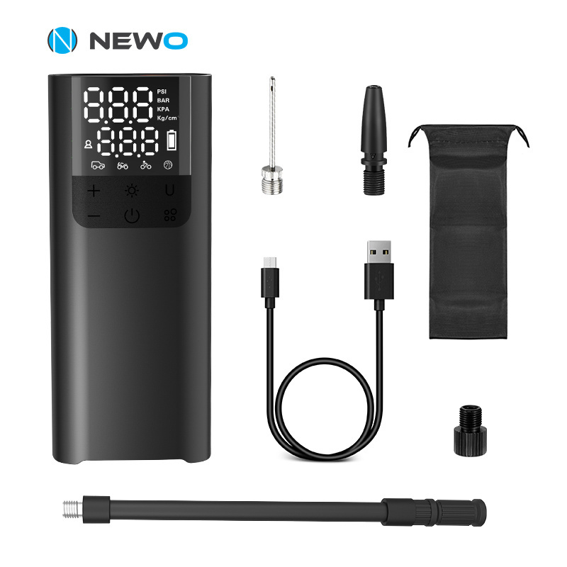 Newoautomatic Electric Digital Mini Rechargeable Cordless Cordless Bicycle Car Tyre Inflator Portable Air Compressor Pump 12V