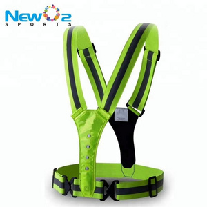 High Visibility Light Reflective Vest Adjustable Night Safety Running LED Vest