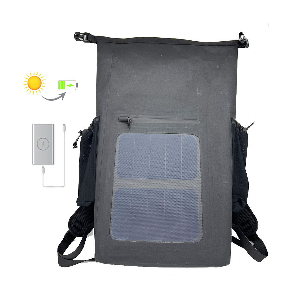 Solar Panel Power Backpack Large capacity Laptop Bag with Handle USB Charging Port Hiking Biking Running Outdoors Sport Backpack