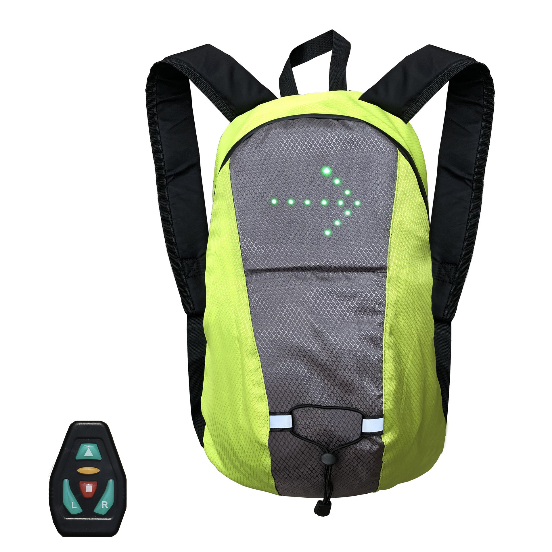 New Arrival Premium Remote Control LED Light Turn Signal Bike Cycling Hiking Outdoor Night Safety Waterproof Bag Custom Backpack