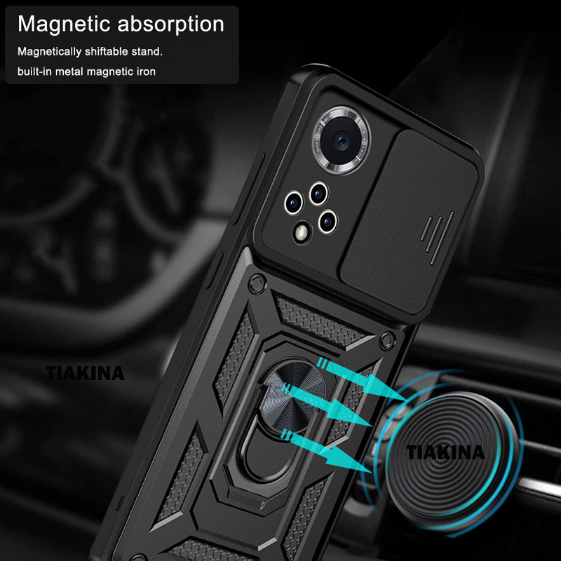 Slide Camera Lens Armor Cover For Huawei Honor X8 X7 X9 4 5G Shockproof Holder Armor Case For Honor Y70 MAGIC4 PRO LITE NOVA9