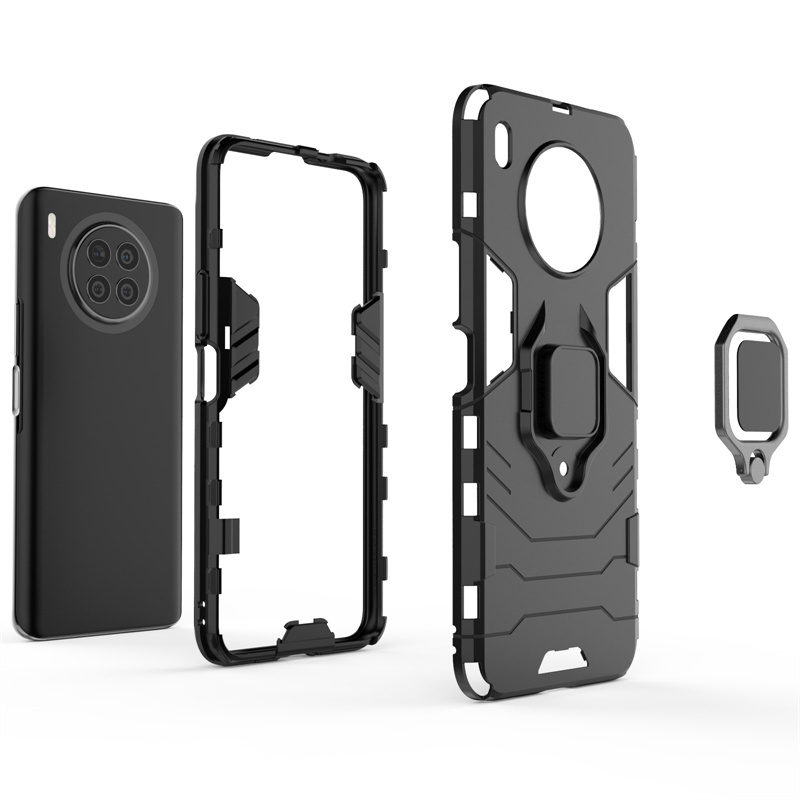 For Huawei Nova 8i Case Armor Finger Ring Bumper Hard Protective Case For NOVA9 P50 PRO Y60 NOVA8 SE P SMART 2021 MATE40