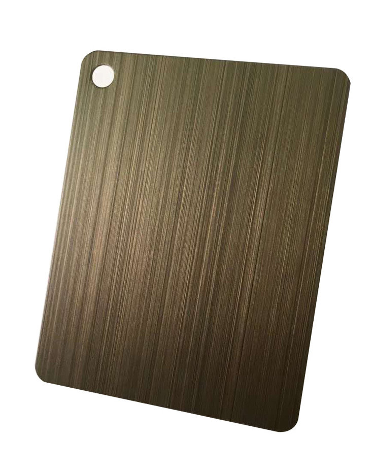 Color Coated Hairline Stainless Steel 0.5mm 1mm 2mm Copper Clad Laminated Sheet