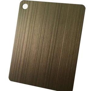 Color Coated Hairline Stainless Steel 0.5mm 1mm 2mm Copper Clad Laminated Sheet