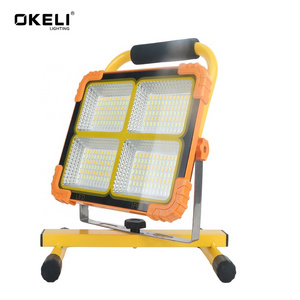 OKELI Portable Outdoor Led 80W 100W 120W Waterproof Ip65 Security Focus Solar Flood Lights