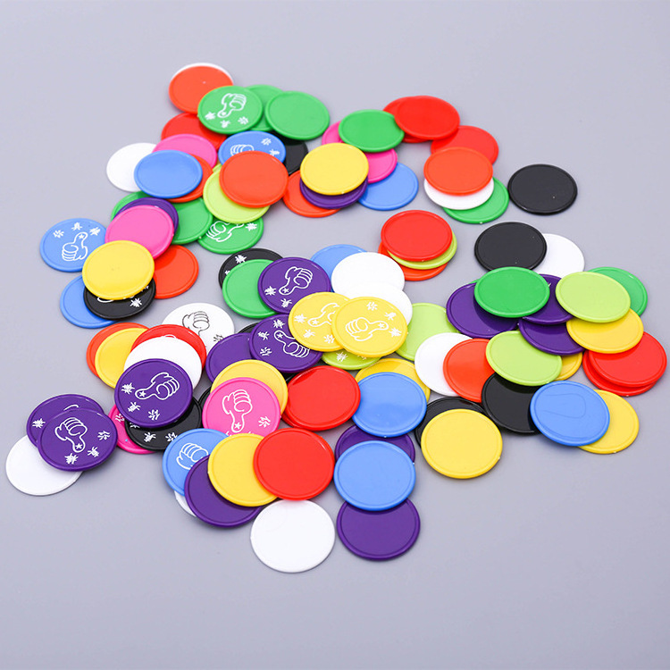 Plastic Coins Points Coin Printing  Learning Reward Coins Color Token Printing Manufacturer Custom Points