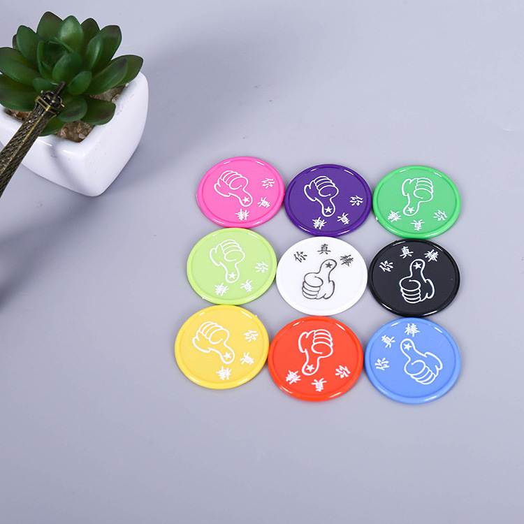 Plastic Coins Points Coin Printing  Learning Reward Coins Color Token Printing Manufacturer Custom Points