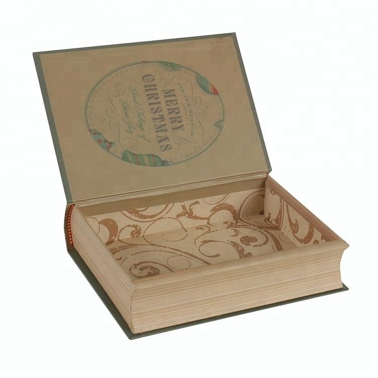 faux book shaped cardboard book box