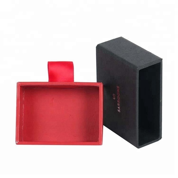 Black Jewelry Casket Packing Rigid Boxy Matte Handle Ring Box