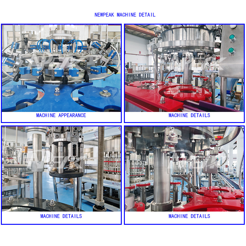 Automatic Glass Bottled Carbonated Drinks Filling Line Soda Beer Bottling Machine