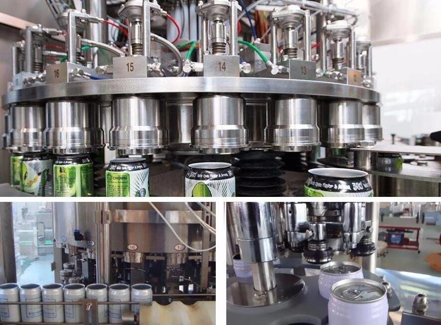 Factory dedicated Tin can filler seamer machine carbonated beverage drinks filling machine