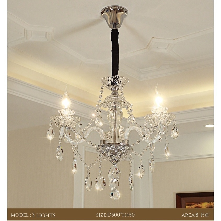 Modern Luxury clear K9 Crystal Chandelier glass arms for Living Room Bedroom Villa Hotel hall hanging Pendant home decor light