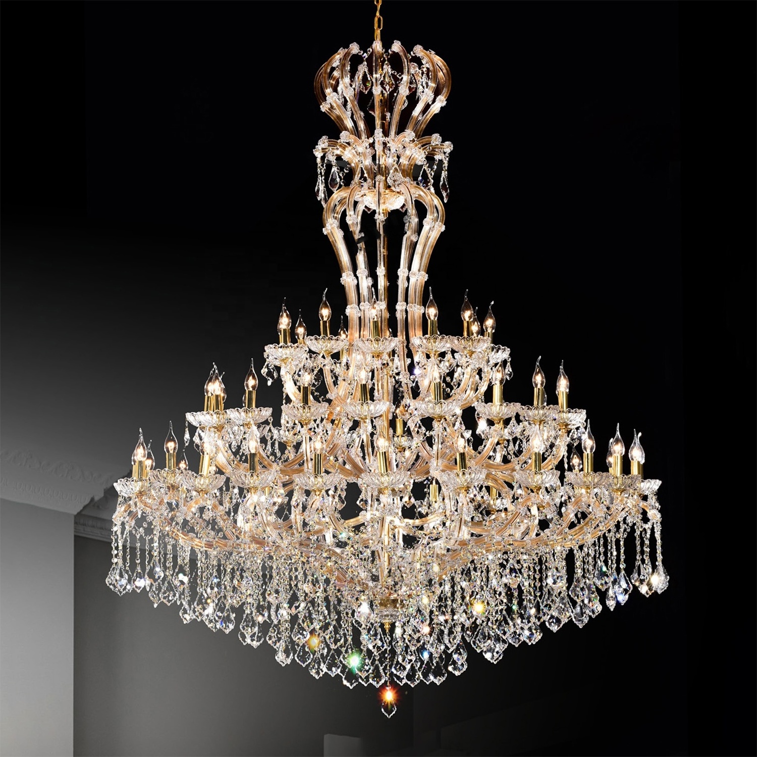 custom Maria Theresa Crystal Chandelier Luxury Cristal Pendant Lighting for Hotel living room entryway ceiling home decor light