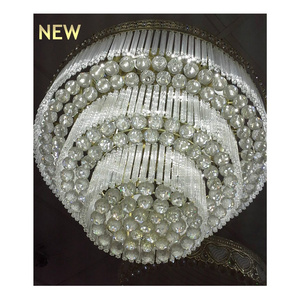 wholesale nordic flush mount ceiling lighting modern chandelier for living room crystal lampwork home decor luxury lustre salon